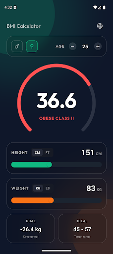 BMI Calculator screenshot