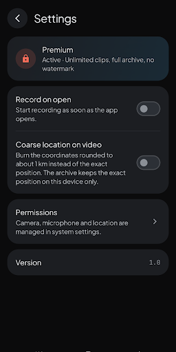 Rapid Proof: Timestamp Camera screenshot